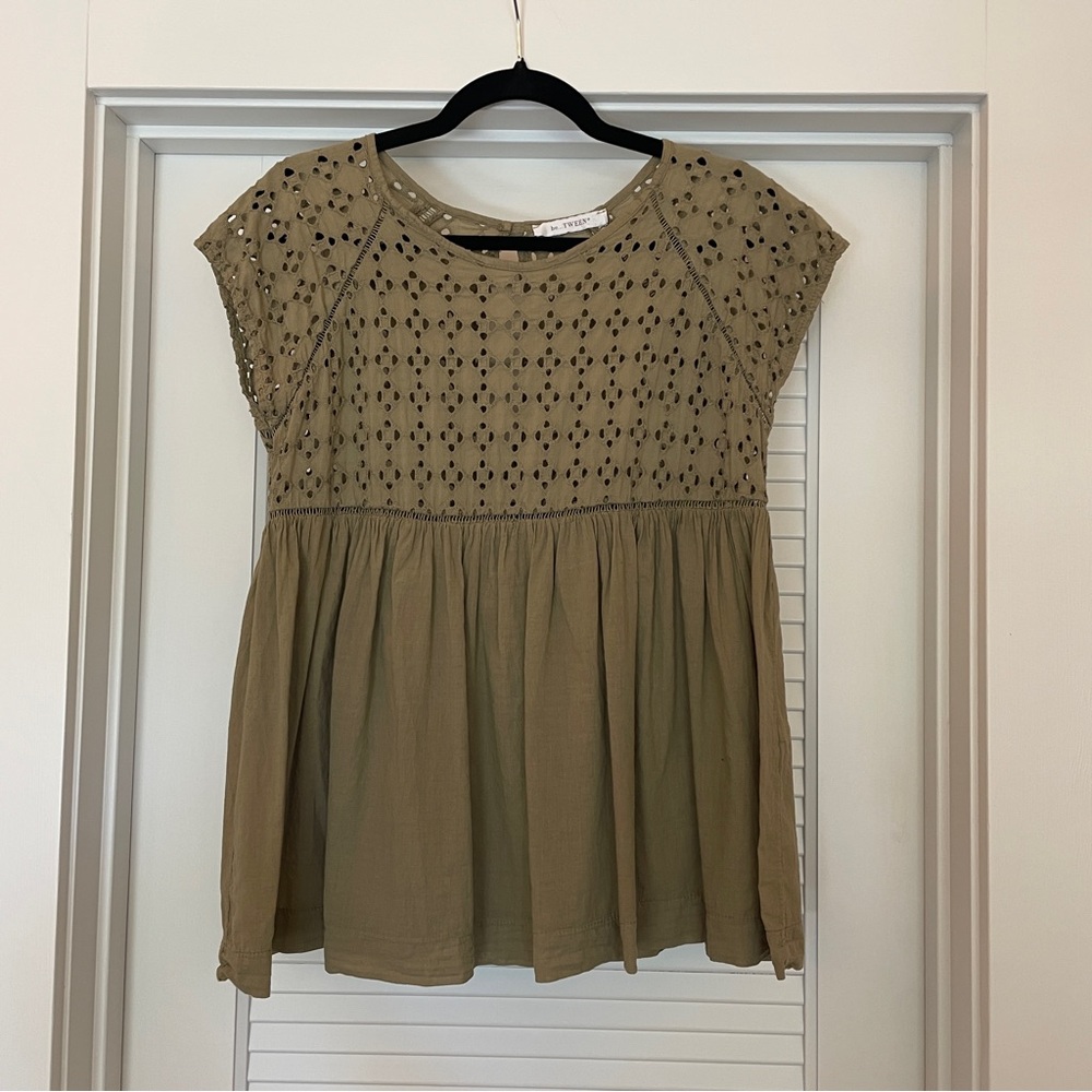 Babydoll Eyelet Top
